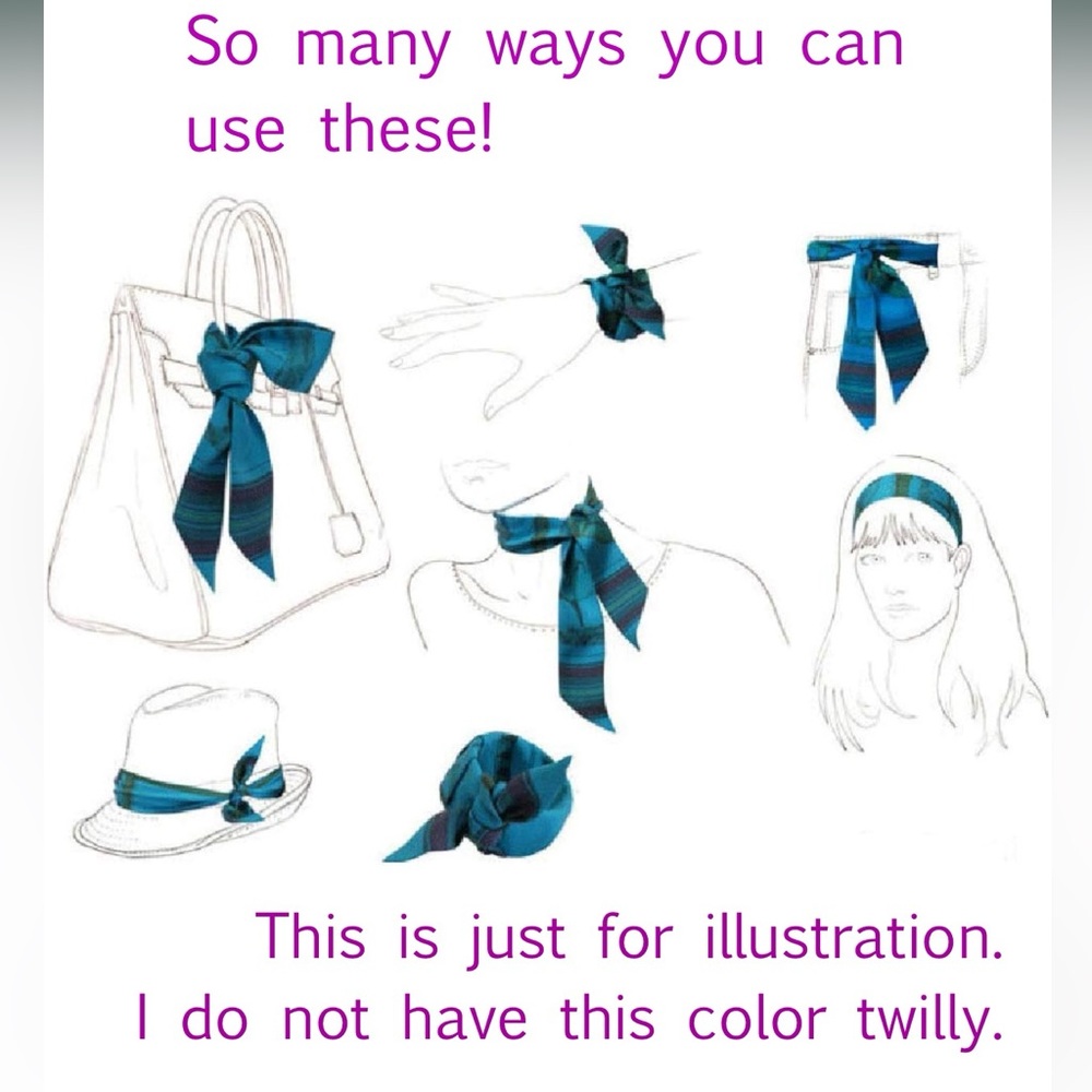 1 (one) Twilly Scarf • New In Package - Picture 8 of 8